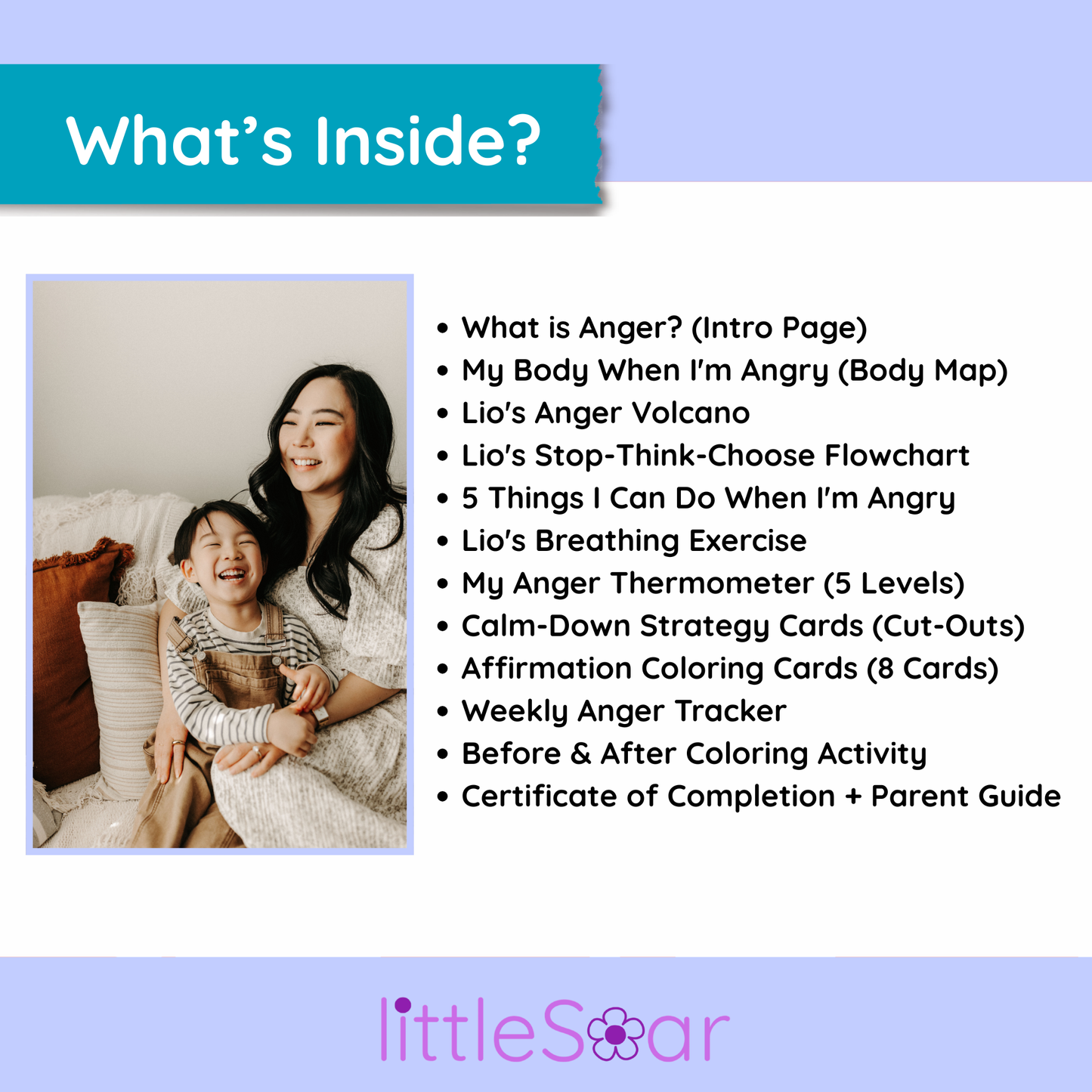 Anger Management Kit for Kids | Lio's SEL Worksheets Ages 4-8 | Calm Down Activities | Tantrum Toolkit | Coping Skills Printable