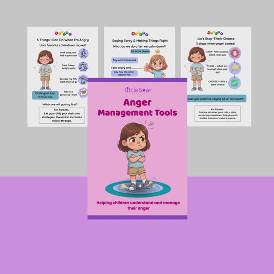 Anger Management Kit for Kids | Lio's SEL Worksheets Ages 4-8 | Calm Down Activities | Tantrum Toolkit | Coping Skills Printable
